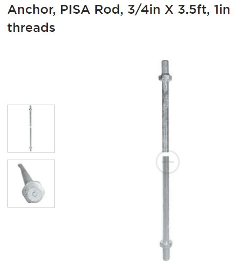PISA Rod 3/4x3.5ft 1in th